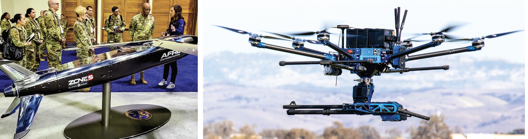 Zone 5 shows off a display version of CLEAVER, their low-cost cruise missile to military officials in Washington DC. PALADIN is a fully autonomous drone on drone attack weapon. Radar alerts of a possible threat and it self deploys to engage. Humans give the kill order and the “skynet” 12-gauge rounds do the rest. Every aspect of PALADIN was designed, tested, and built in-house at Zone 5.